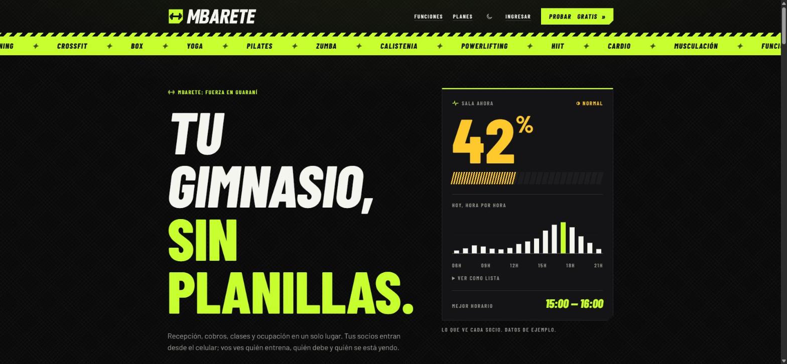 Captura de Mbarete Gym, software para gimnasios